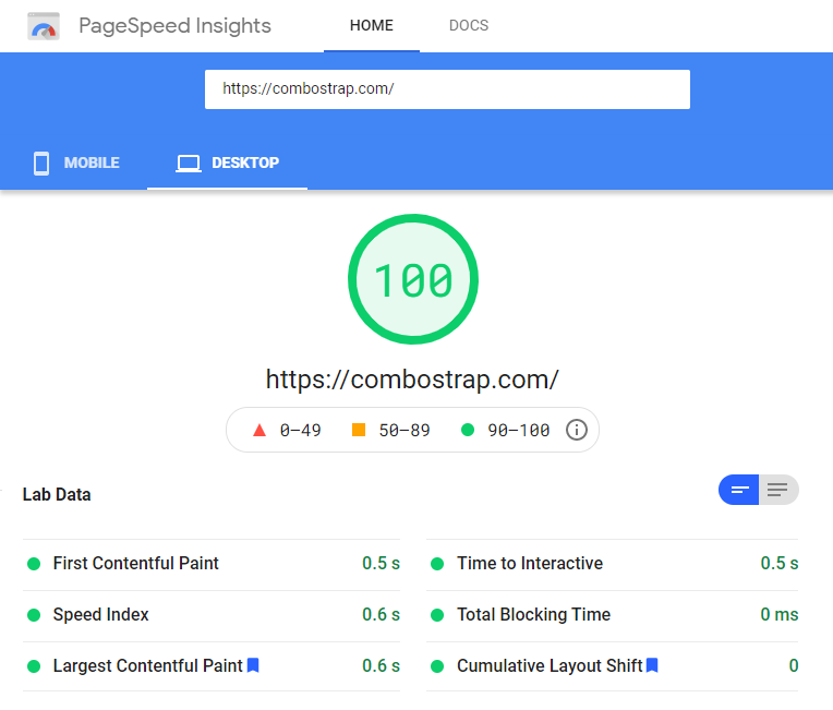 Page Speed Performance
