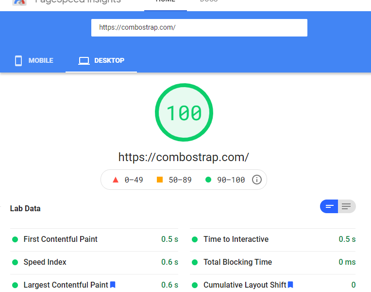 Page Speed Performance